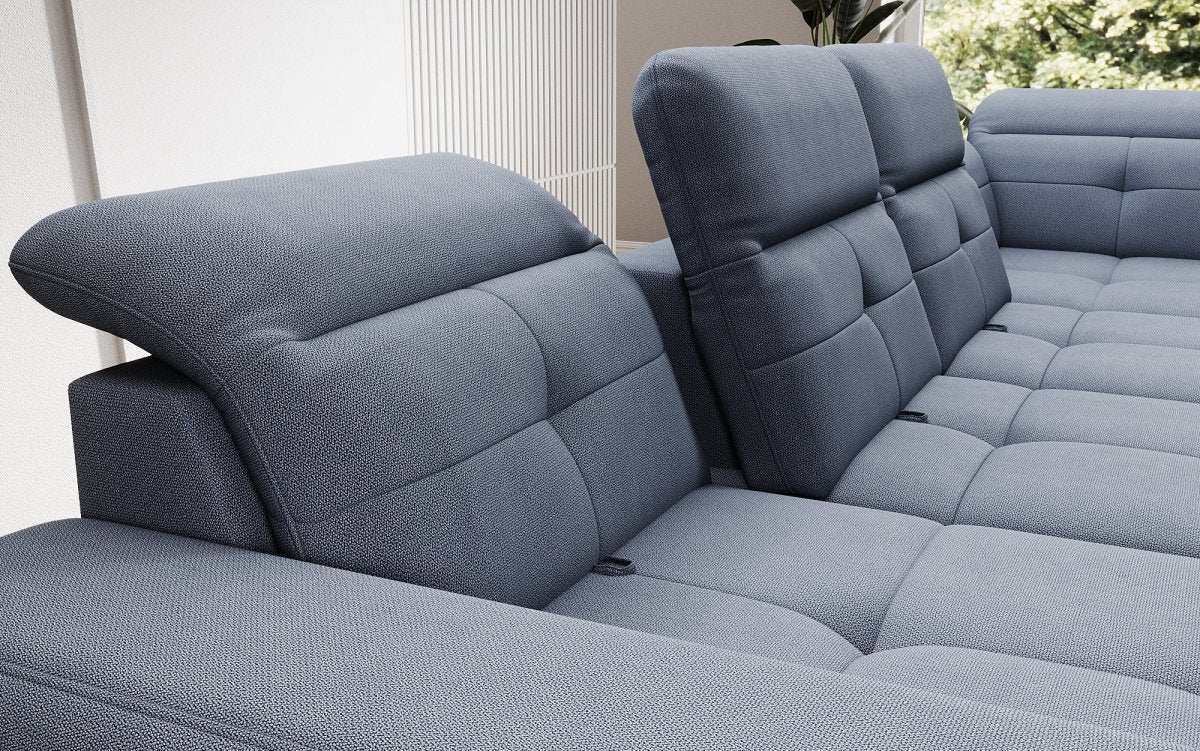 Designer Sofa Nerio mit verstellbarer Kopf- und Rückenlehne - Luxusbetten24