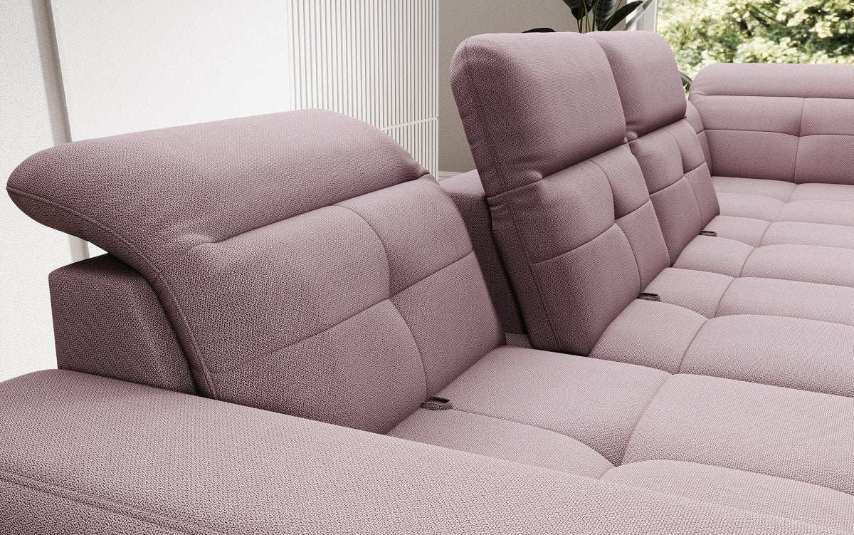 Designer Sofa Nerio mit verstellbarer Kopf- und Rückenlehne - Luxusbetten24