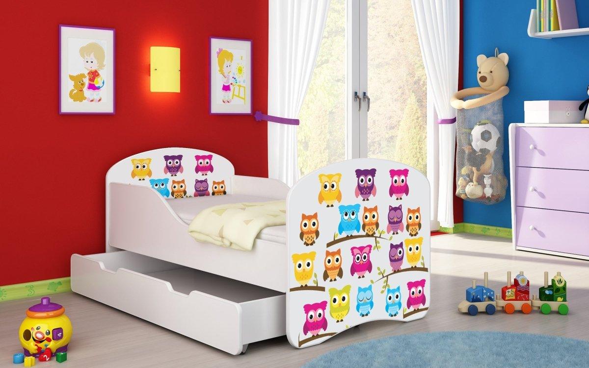 Kinderbett Luna mit Stauraum und verschiedenen Motiven - Luxusbetten24