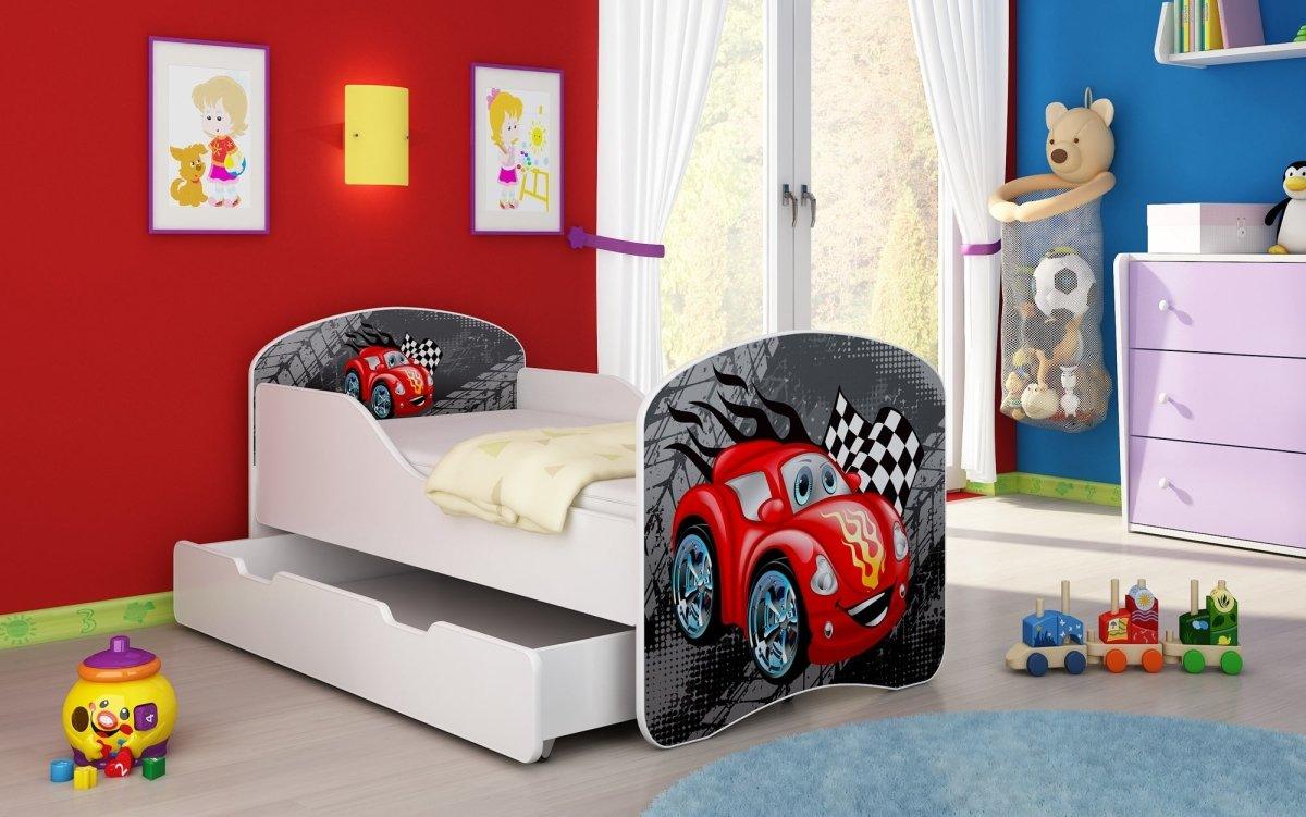 Kinderbett Luna mit Stauraum und verschiedenen Motiven - Luxusbetten24