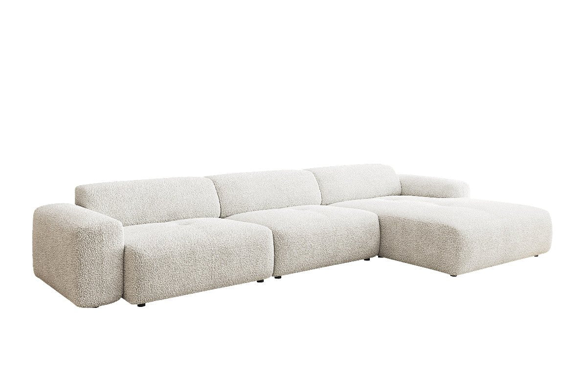 Canapé d'angle Designer L Calm Maxi en Bouclé