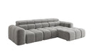Designer Ecksofa Mia mit elektrischer Sitzerweiterung in Chenille