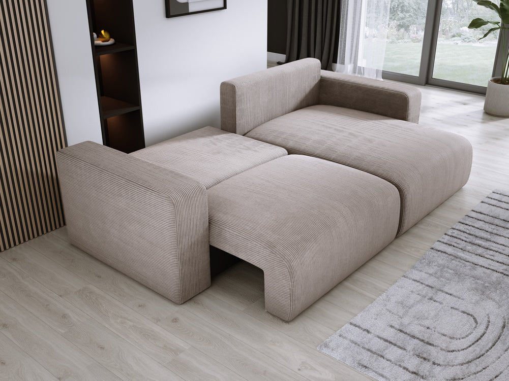 Canapé designer Carl Côtelé avec fonction couchage et rabattable