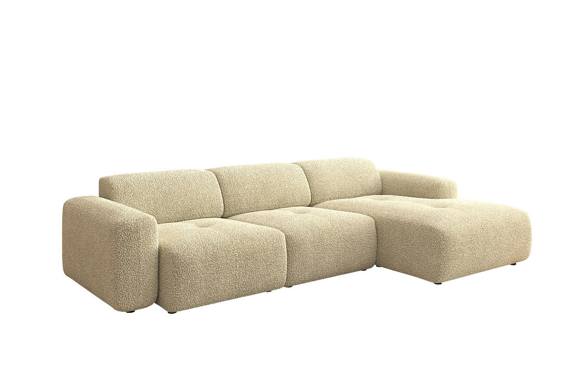 Canapé d'angle Designer L Calm en Bouclé