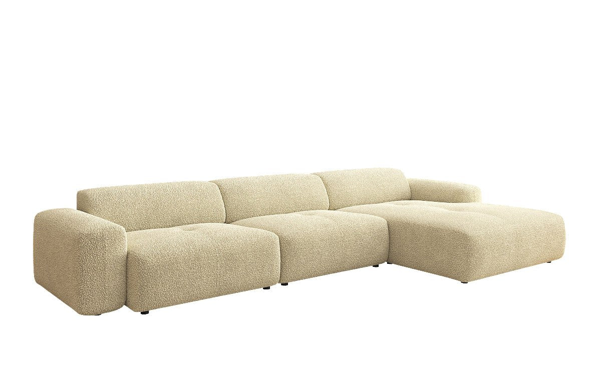 Canapé d'angle Designer L Calm Maxi en Bouclé