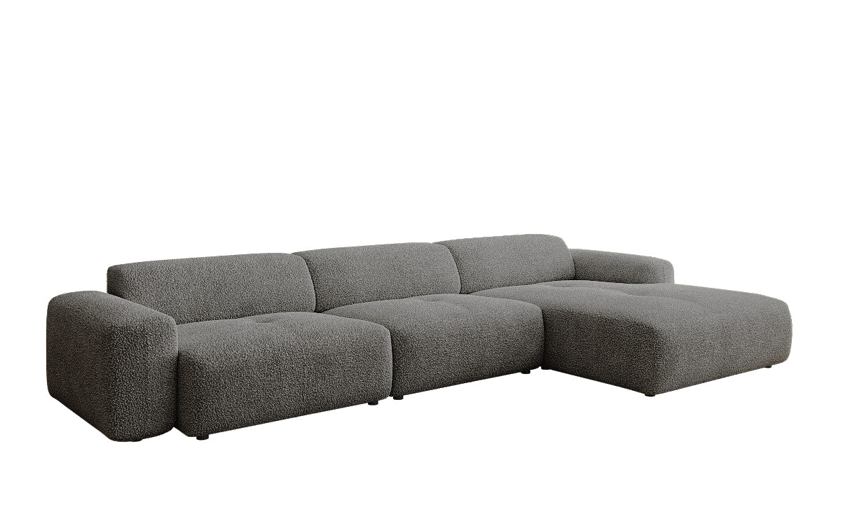 Canapé d'angle Designer L Calm Maxi en Bouclé