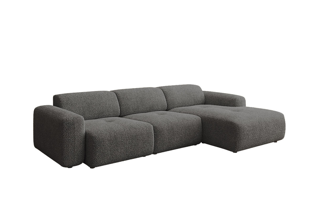 Canapé d'angle Designer L Calm en Bouclé