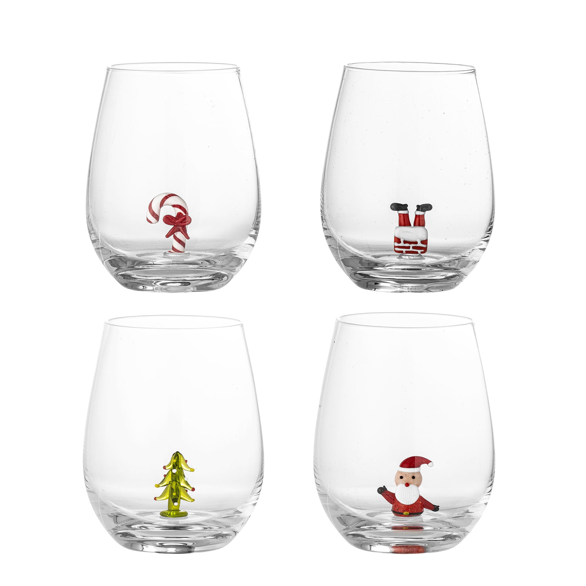 Verres à boire Cala – Verre avec figurines faites à la main (lot de 4)