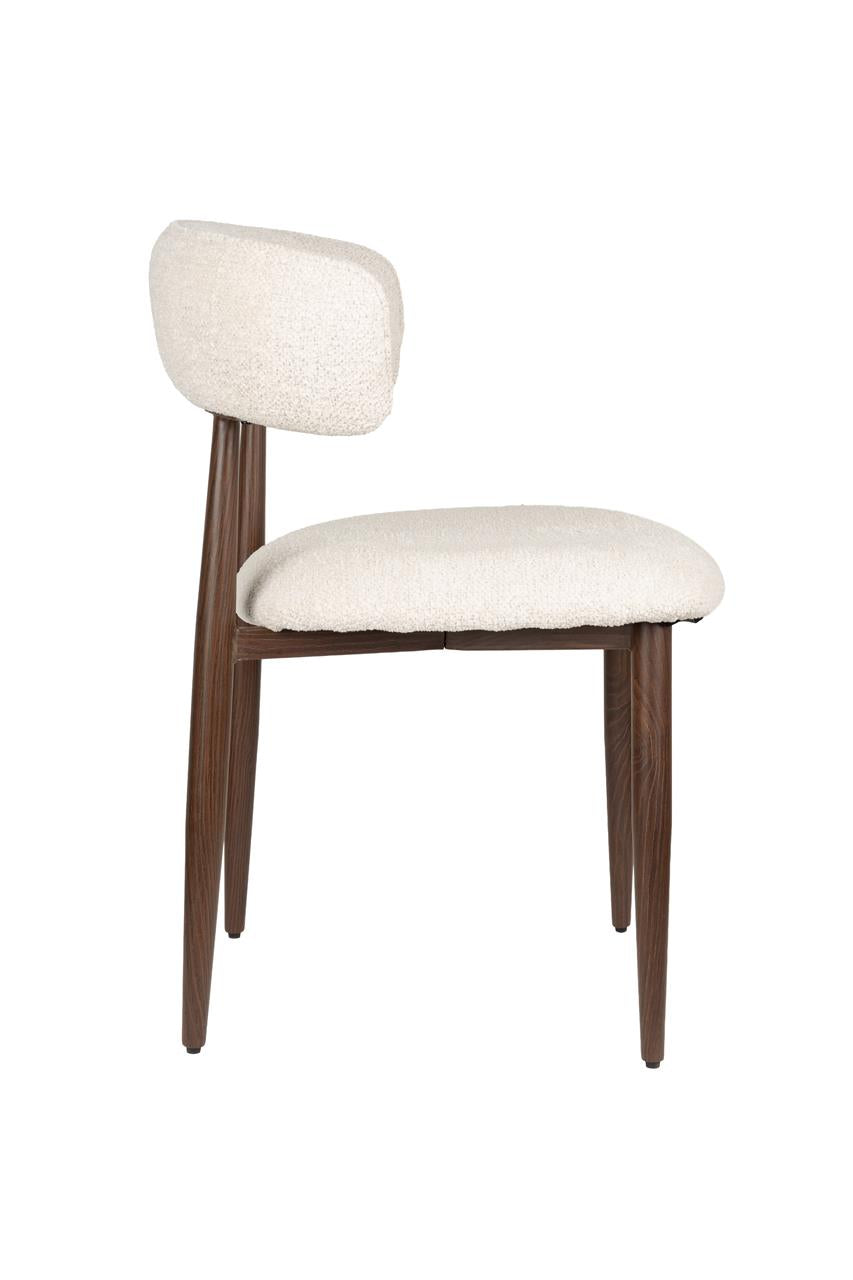 Chaise de salle à manger Stanley lot de 2 – en Bouclé Beige