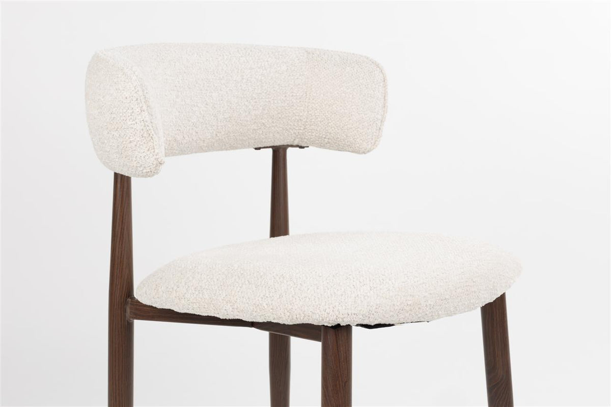 Chaise de salle à manger Stanley lot de 2 – en Bouclé Beige