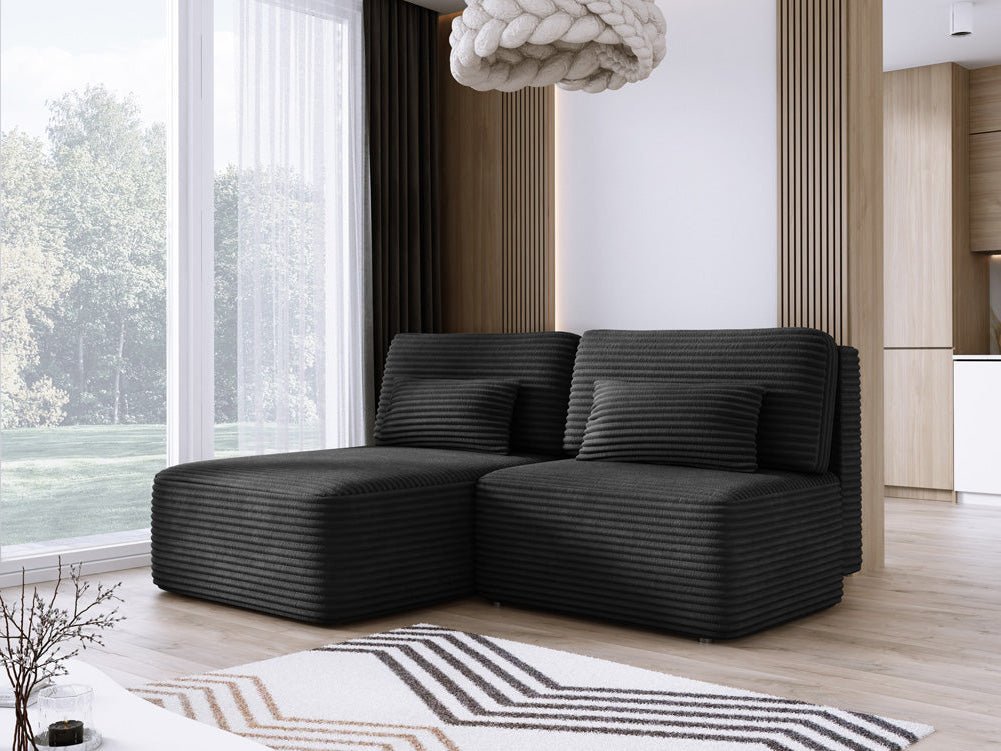 Canapé design Tilia Côtelé avec fonction couchage et rangement