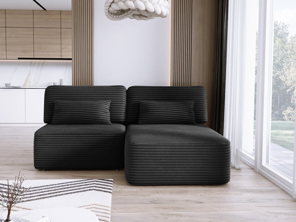 Canapé design Tilia Côtelé avec fonction couchage et rangement