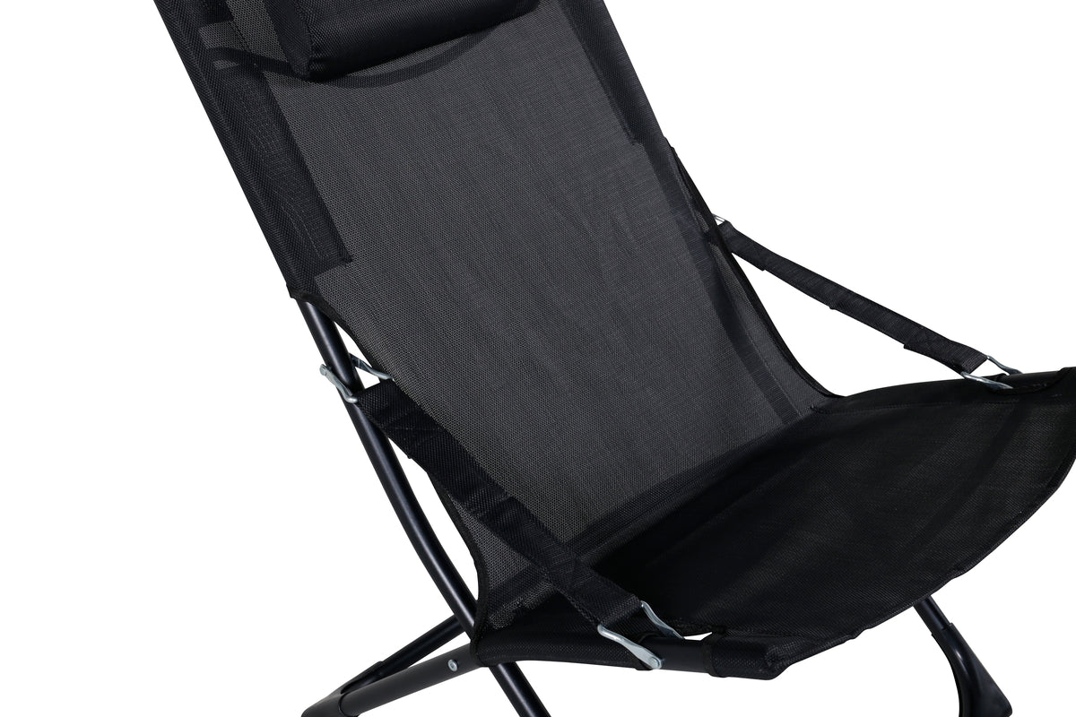 Ensemble de 2 - Chaise longue Zephyr en aluminium/polyester