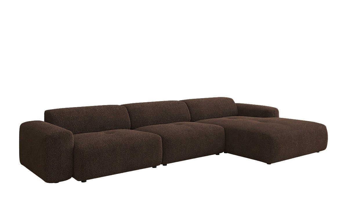 Canapé d'angle Designer L Calm Maxi en Bouclé