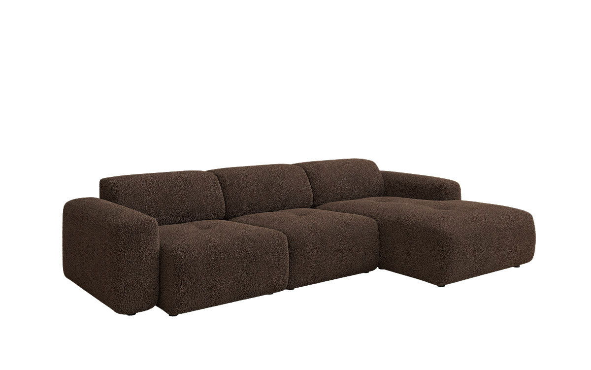 Canapé d'angle Designer L Calm en Bouclé