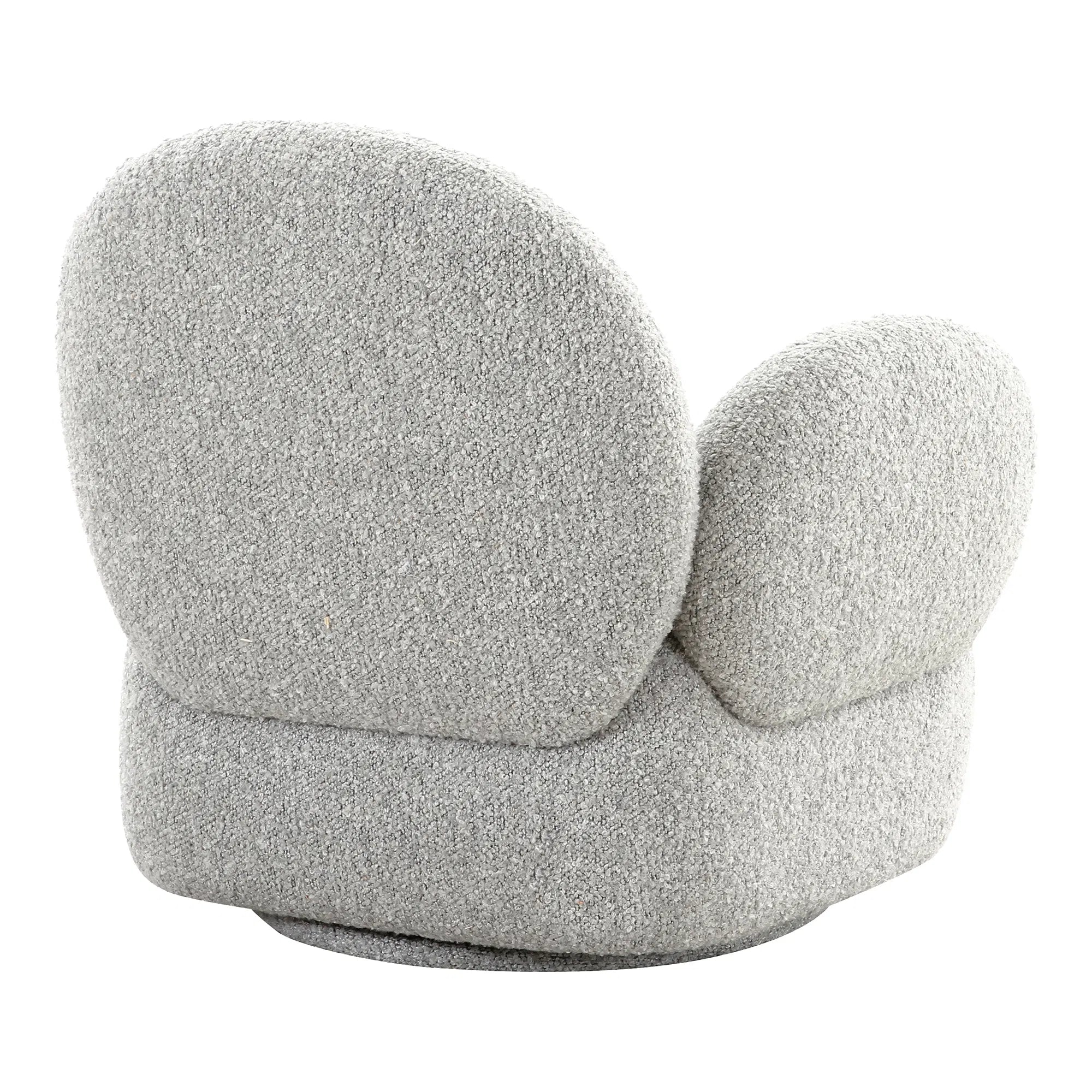 Fauteuil canapé design Fermo avec fonction pivotante en Gris Bouclé