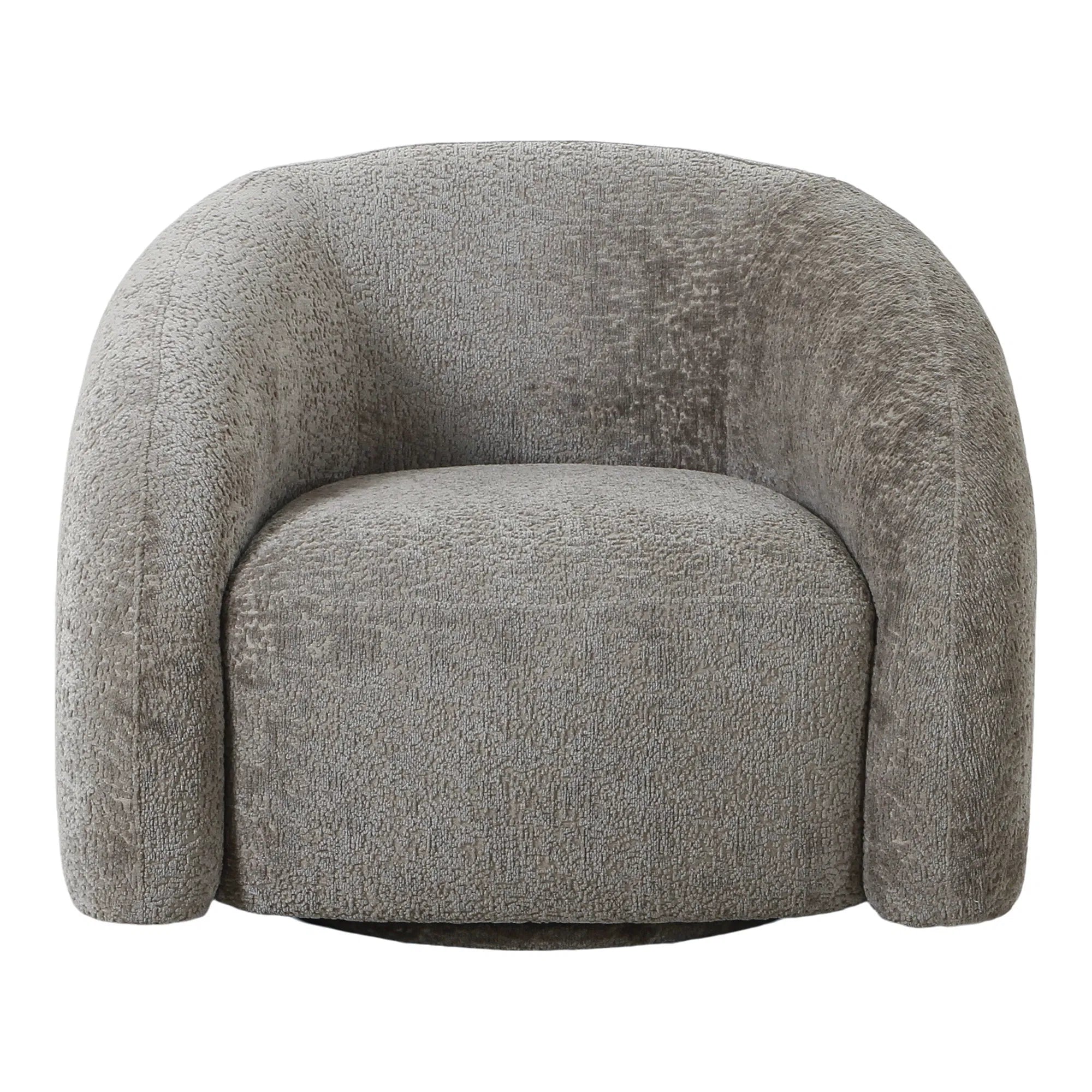 Fauteuil canapé design Korfu avec fonction pivotante en Sable Bouclé