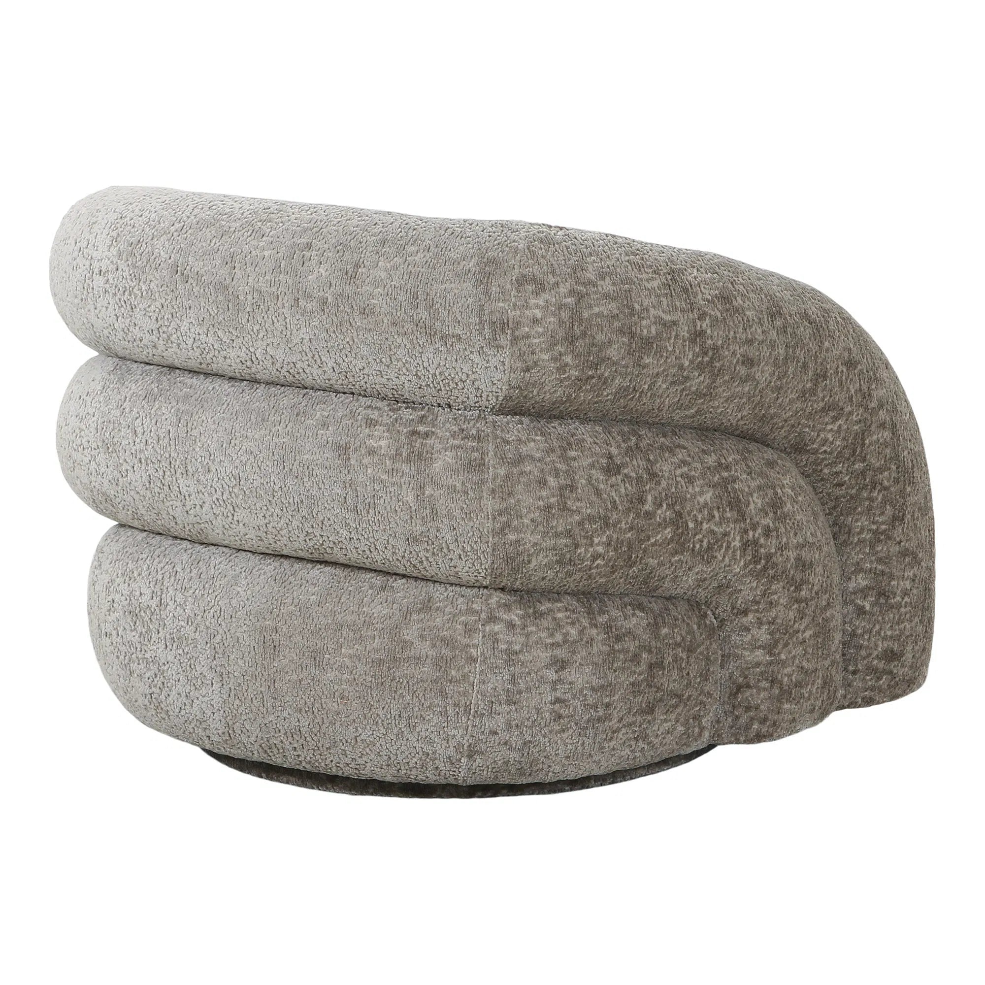 Fauteuil canapé design Korfu avec fonction pivotante en Sable Bouclé