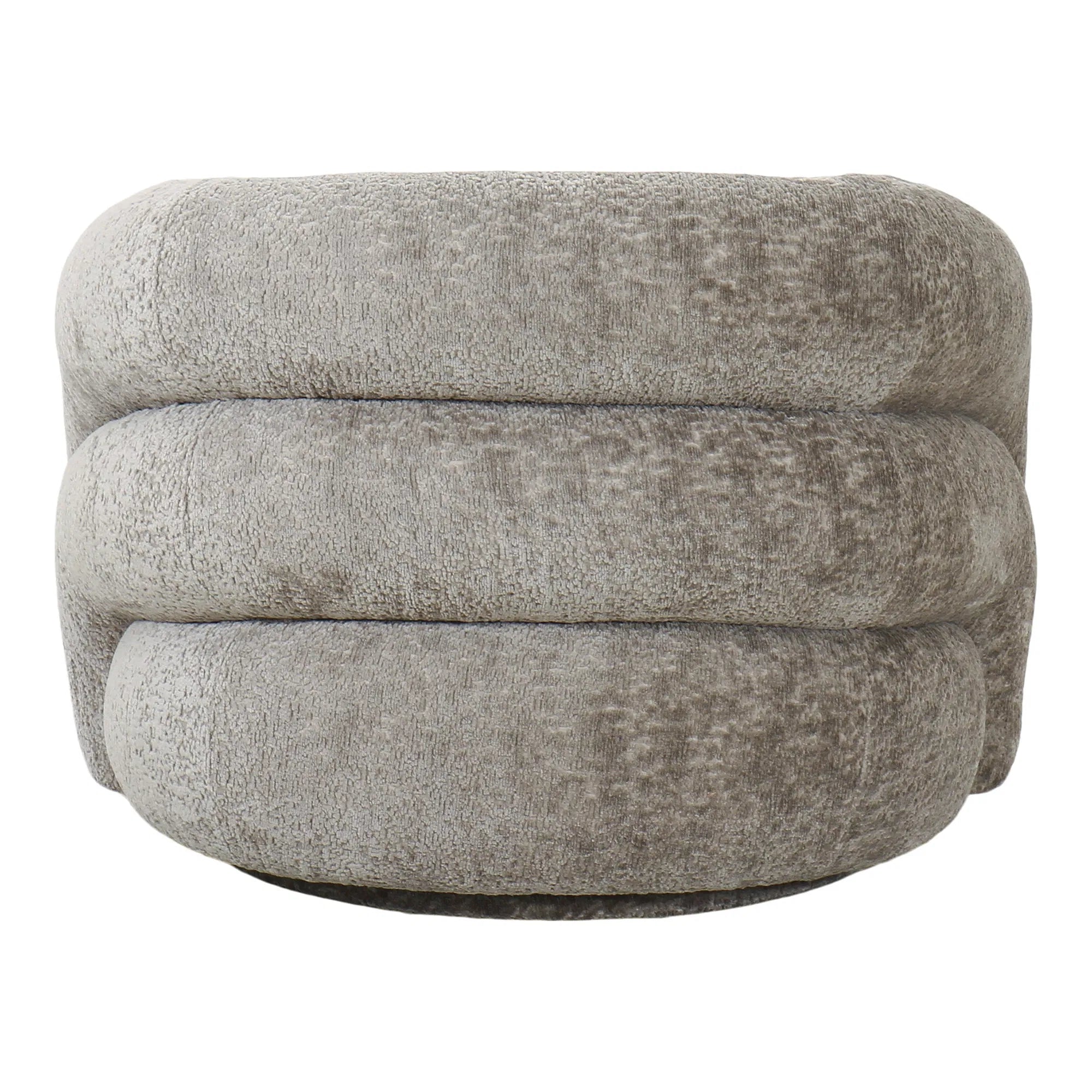 Fauteuil canapé design Korfu avec fonction pivotante en Sable Bouclé