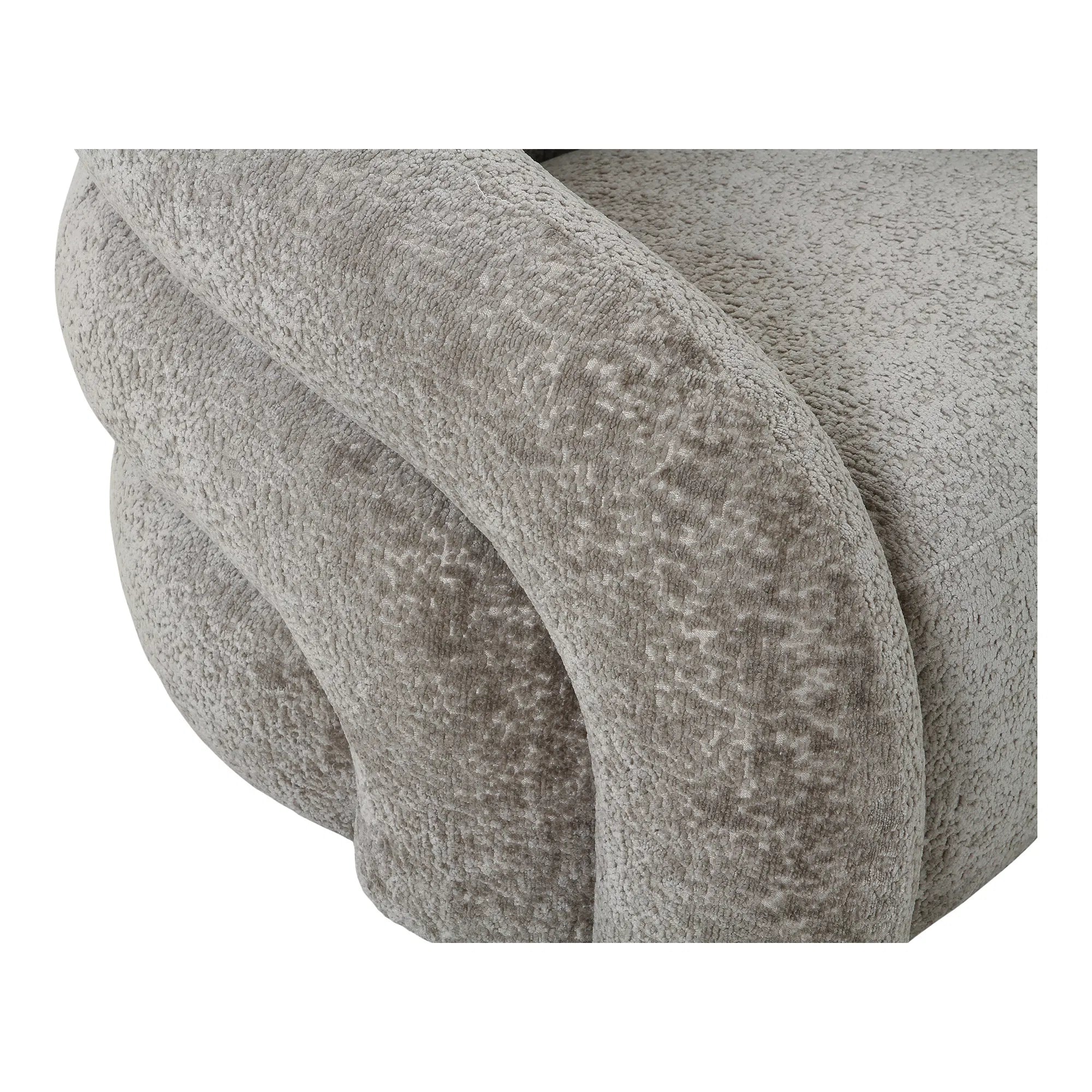 Fauteuil canapé design Korfu avec fonction pivotante en Sable Bouclé