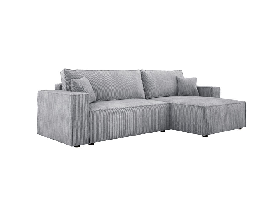 Designer Sofa Velanova mit Schlaffunktion und Stauraum aus Cord