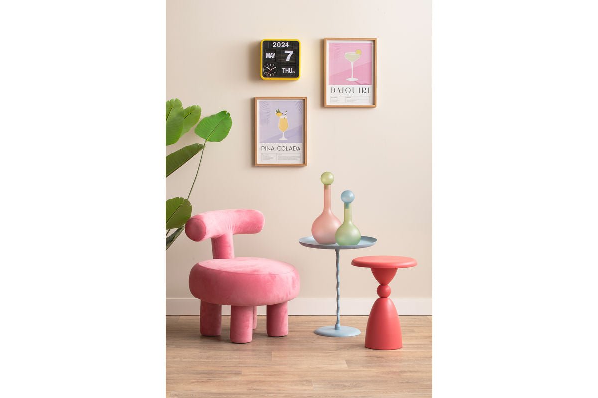 Table d'appoint Bandicoot – en fer et colonne en tire-bouchon