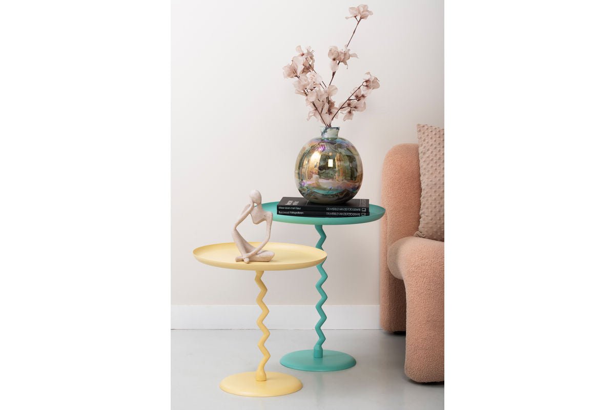 Table d'appoint Bandicoot – en fer et colonne en tire-bouchon