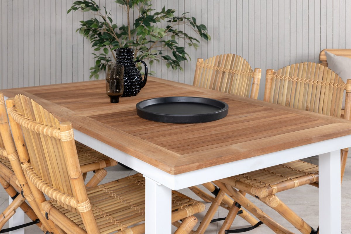 Chaise de jardin Koni - en rotin aspect naturel