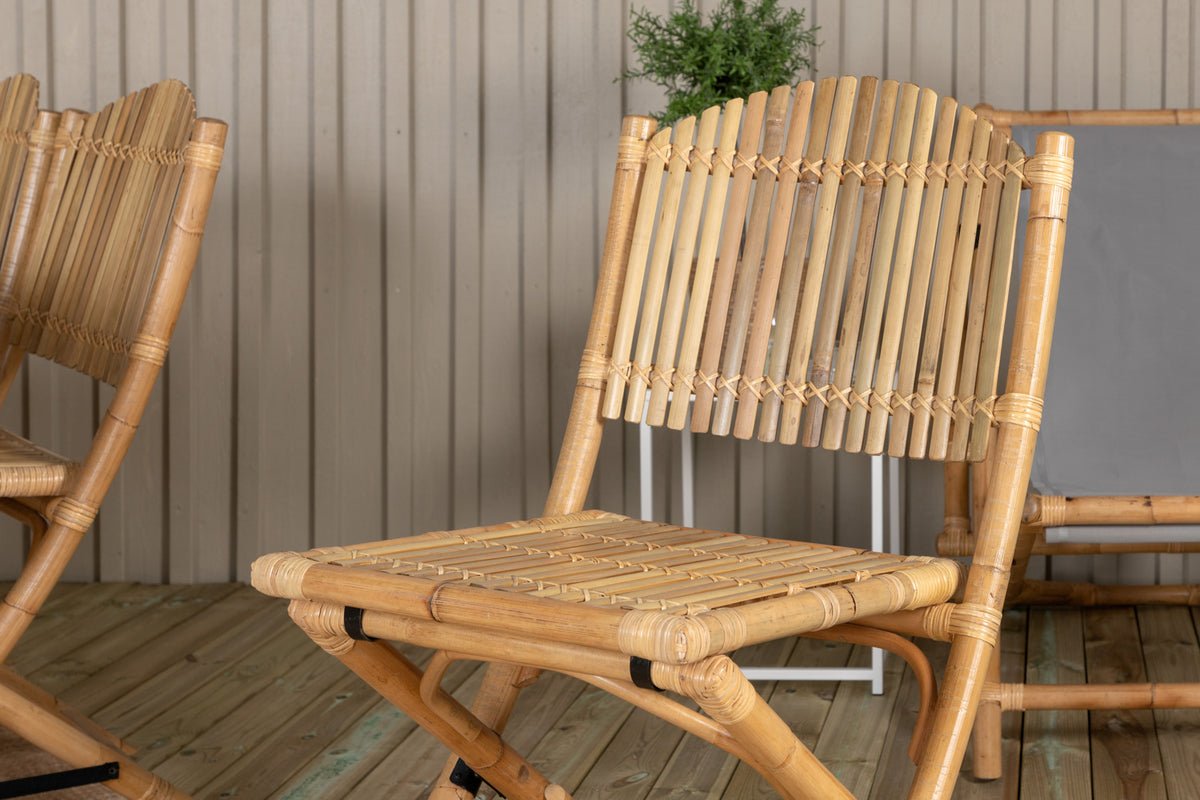 Chaise de jardin Koni - en rotin aspect naturel