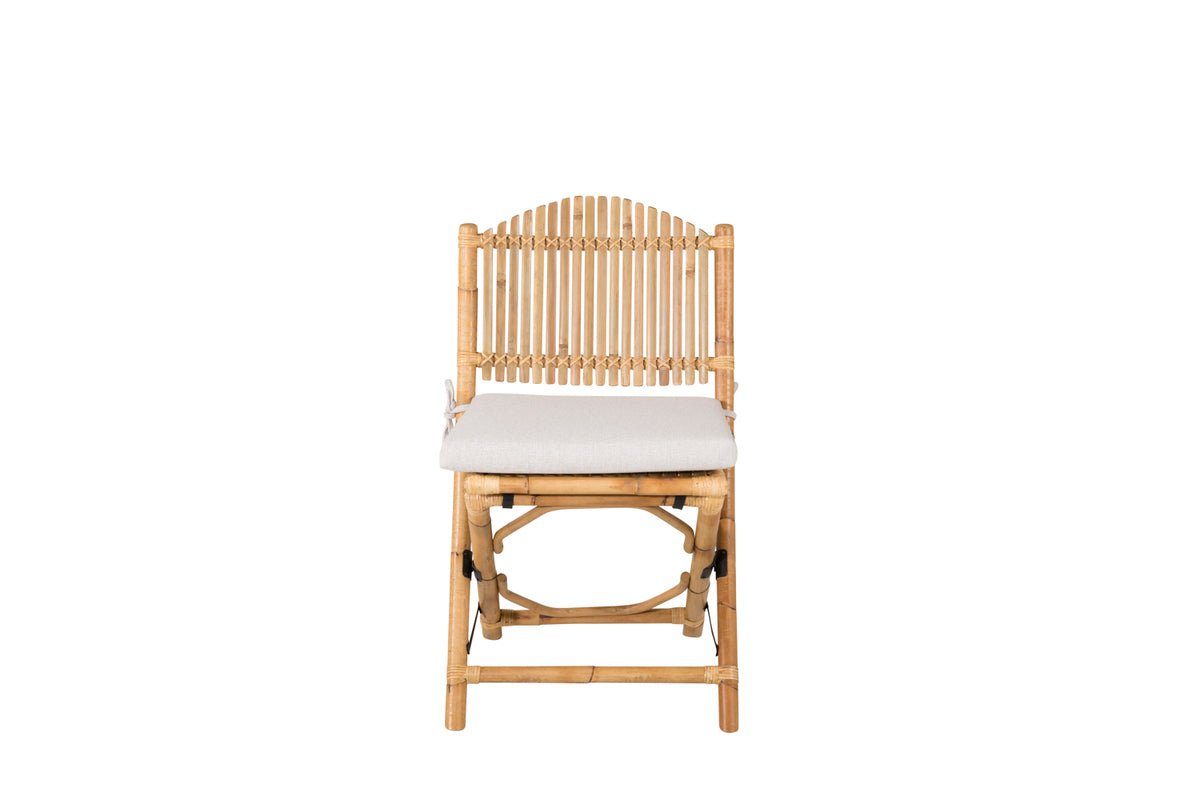 Chaise de jardin Koni - en rotin aspect naturel