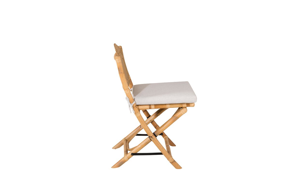 Chaise de jardin Koni - en rotin aspect naturel