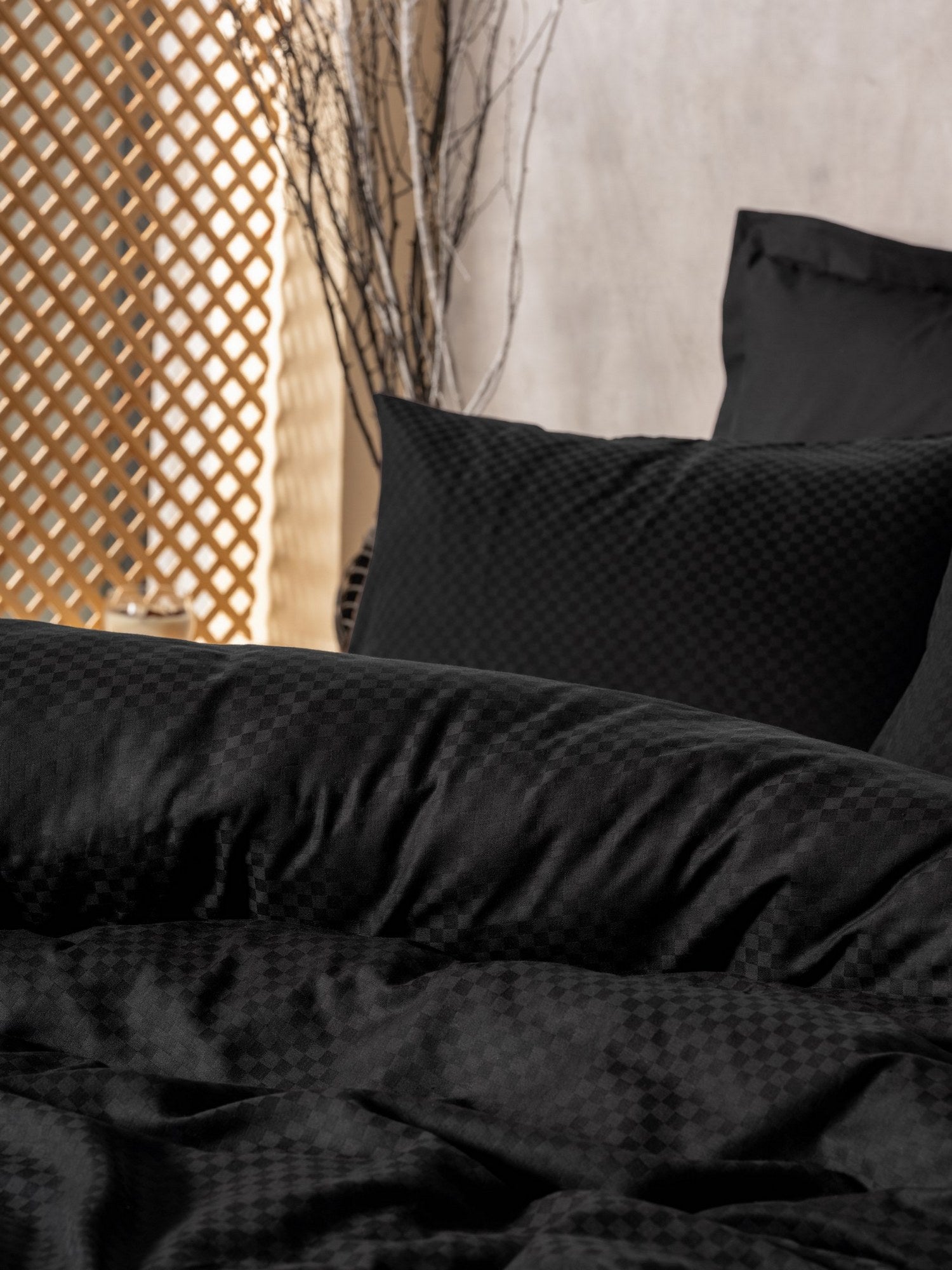 Ensemble de literie Noir – 100% coton Ranforce