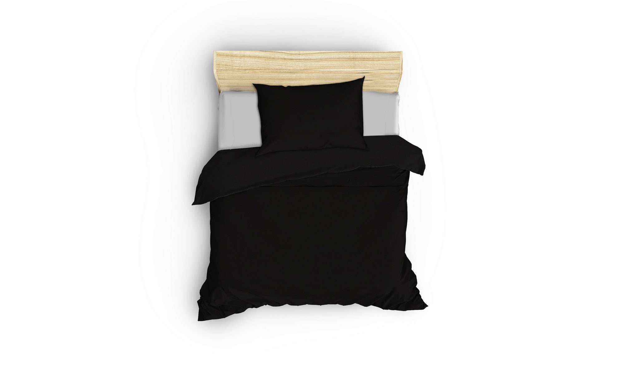 Ensemble de literie en satin premium Noir