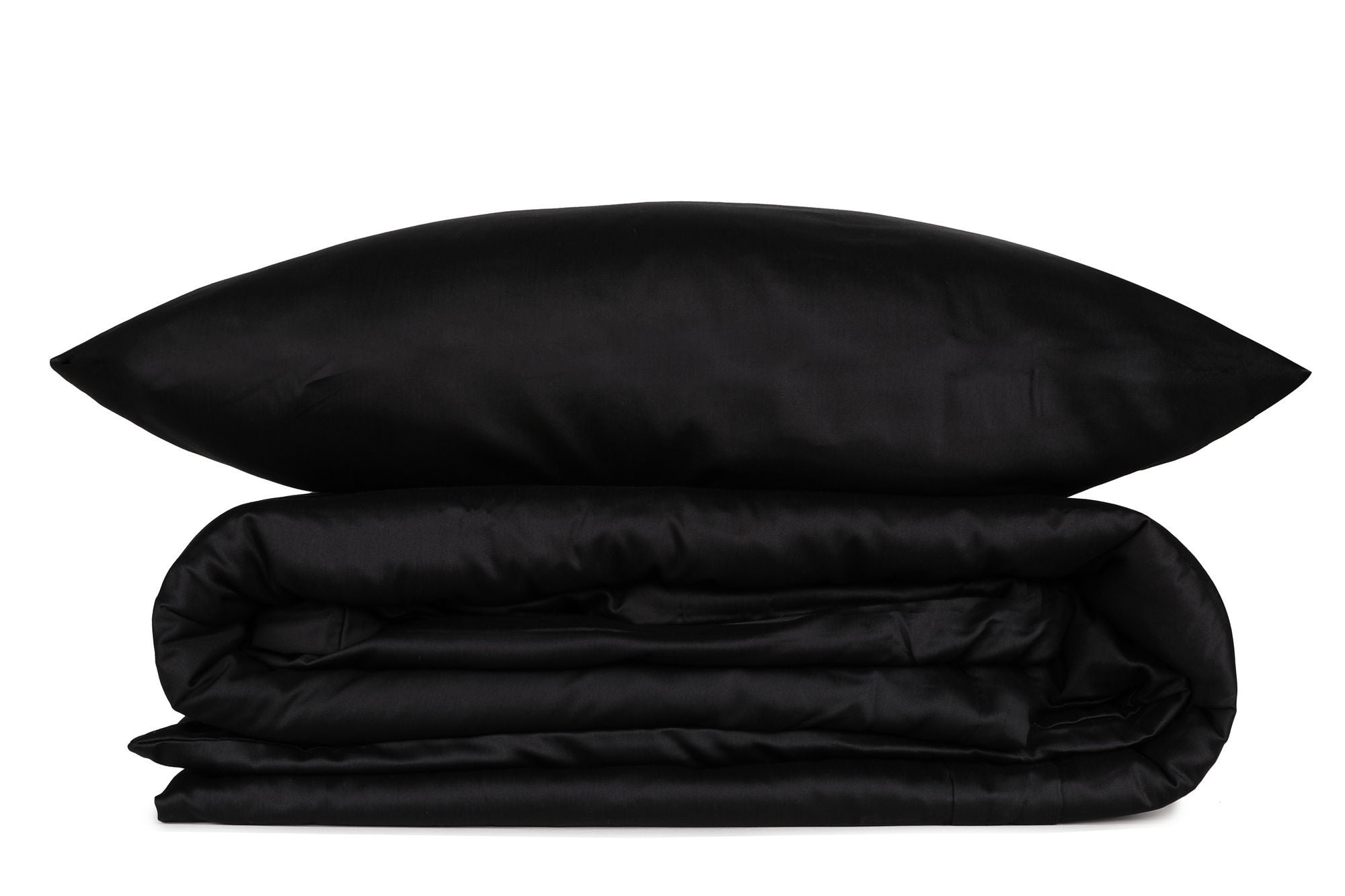 Ensemble de literie en satin premium Noir