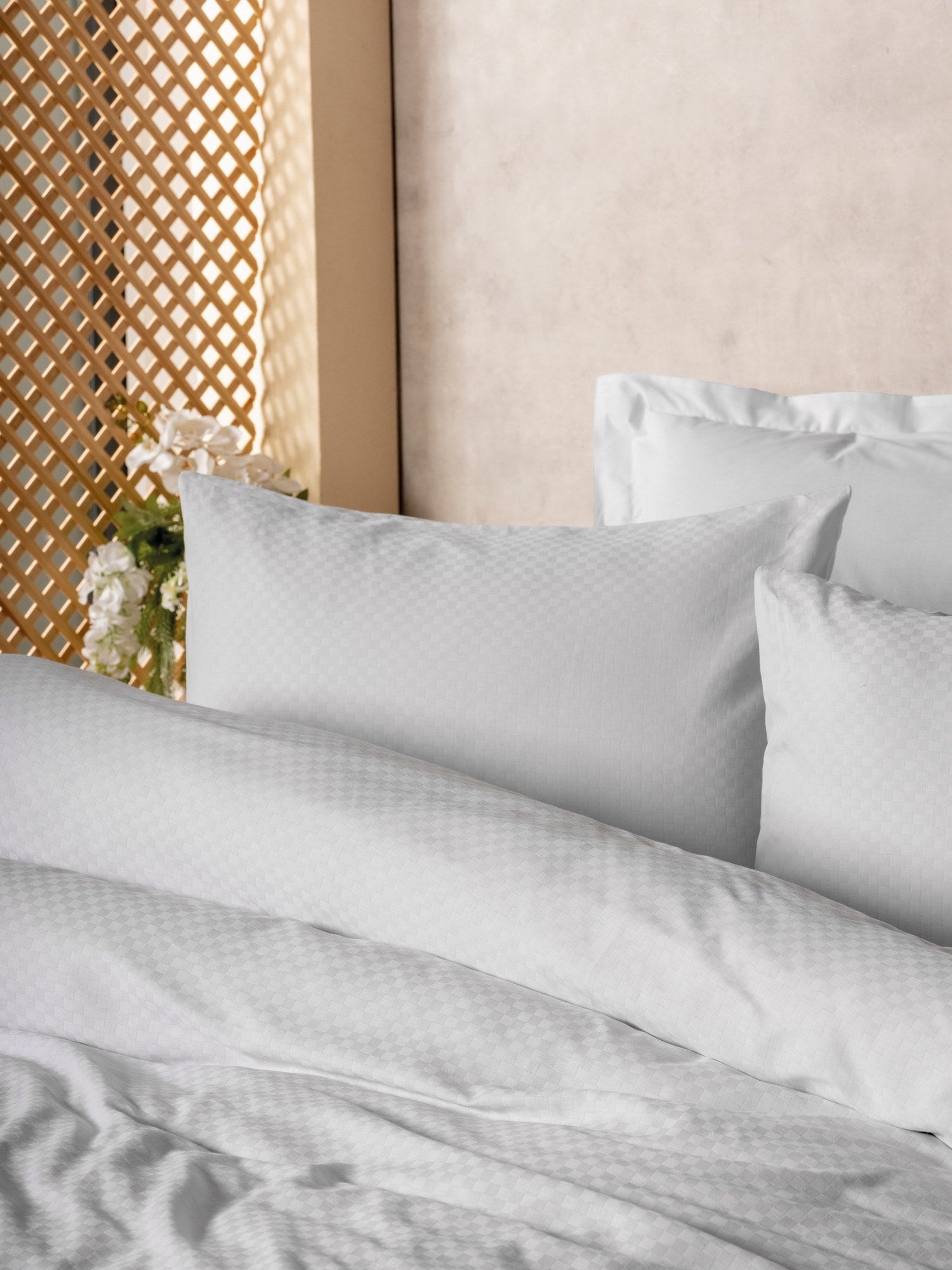Ensemble de literie Blanc – 100% coton Ranforce