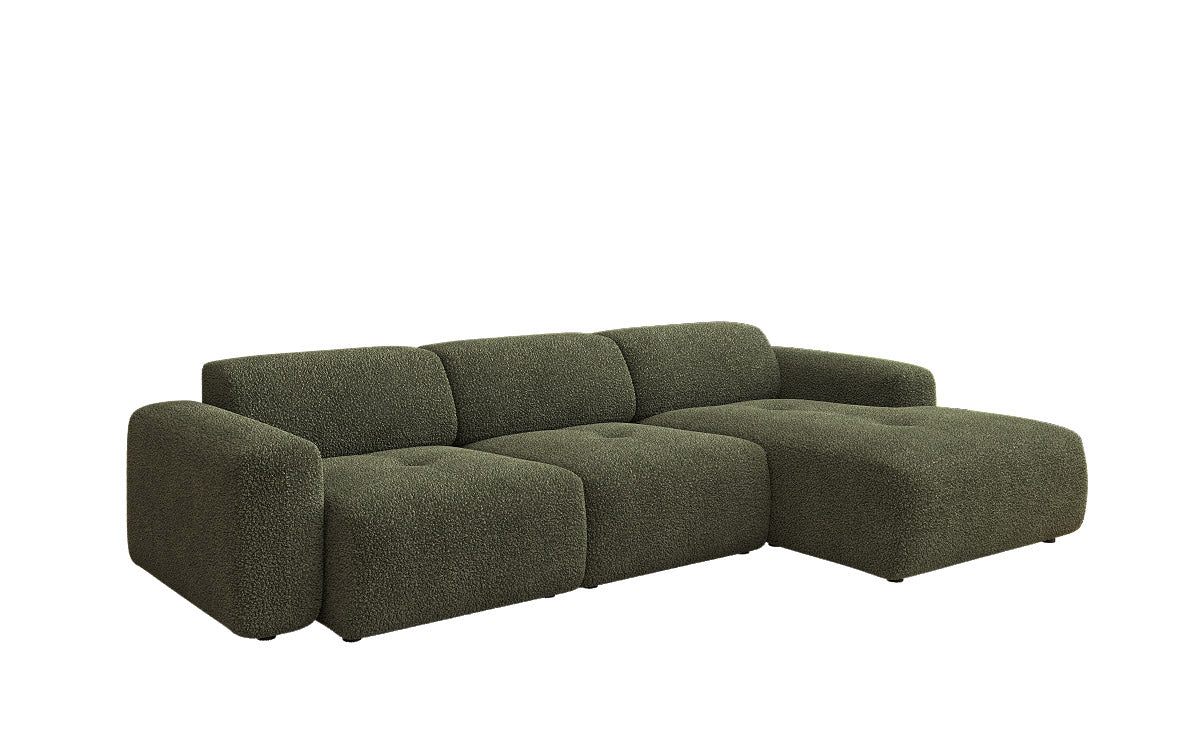 Canapé d'angle Designer L Calm en Bouclé