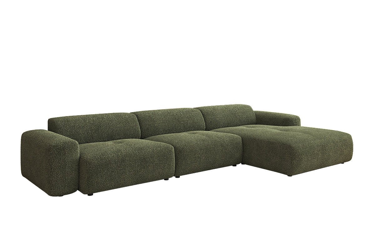 Canapé d'angle Designer L Calm Maxi en Bouclé