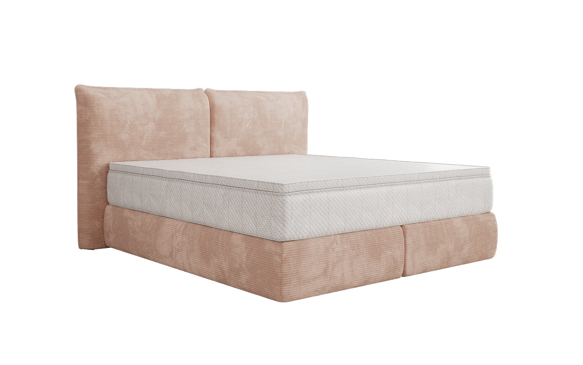 Lit boxspring Pillo en Côtelé