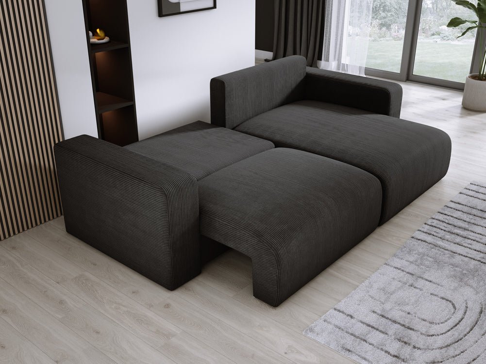Canapé designer Carl Côtelé avec fonction couchage et rabattable