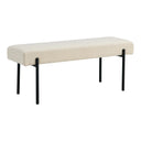 Banc Lenny Bouclé avec pieds en métal