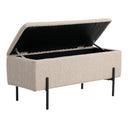 Banc Lora Bouclé Beige avec espace de rangement