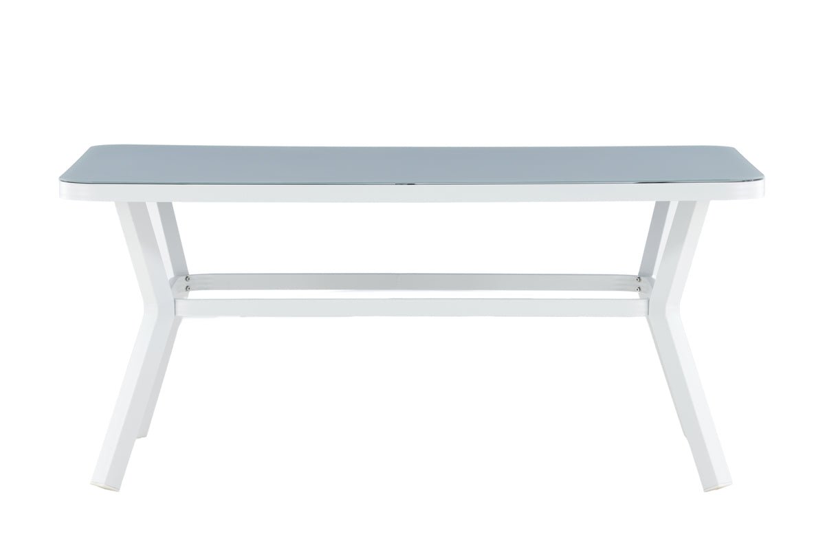 Table de jardin Amaré - une combinaison de plateau en verre mat et de structure en aluminium
