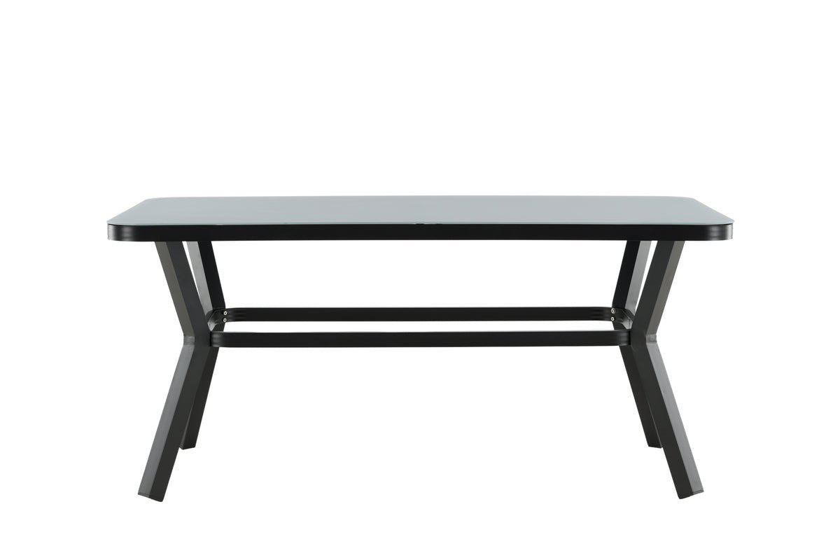 Table de jardin Amaré - une combinaison de plateau en verre mat et de structure en aluminium