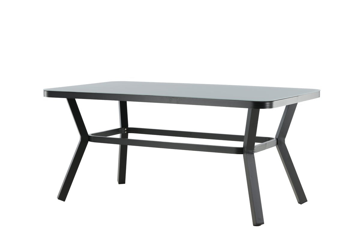 Table de jardin Amaré - une combinaison de plateau en verre mat et de structure en aluminium