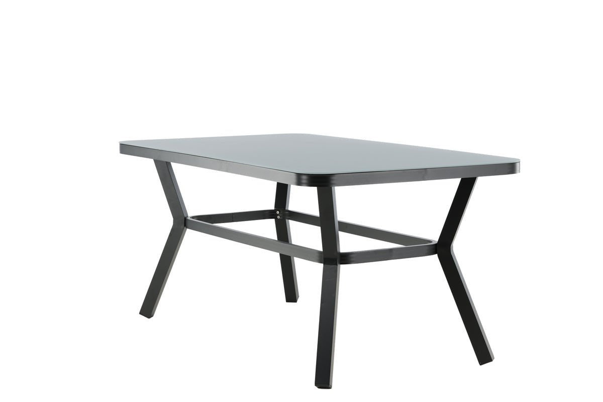 Table de jardin Amaré - une combinaison de plateau en verre mat et de structure en aluminium