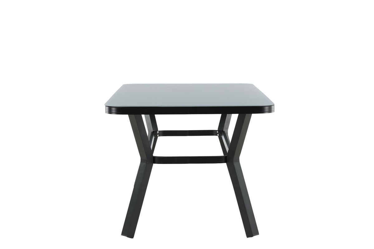 Table de jardin Amaré - une combinaison de plateau en verre mat et de structure en aluminium