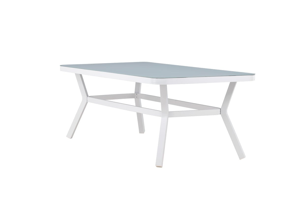 Table de jardin Amaré - une combinaison de plateau en verre mat et de structure en aluminium