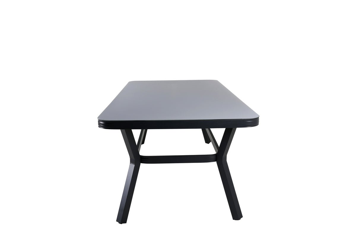 Table de jardin Amaré - une combinaison de plateau en verre mat et de structure en aluminium