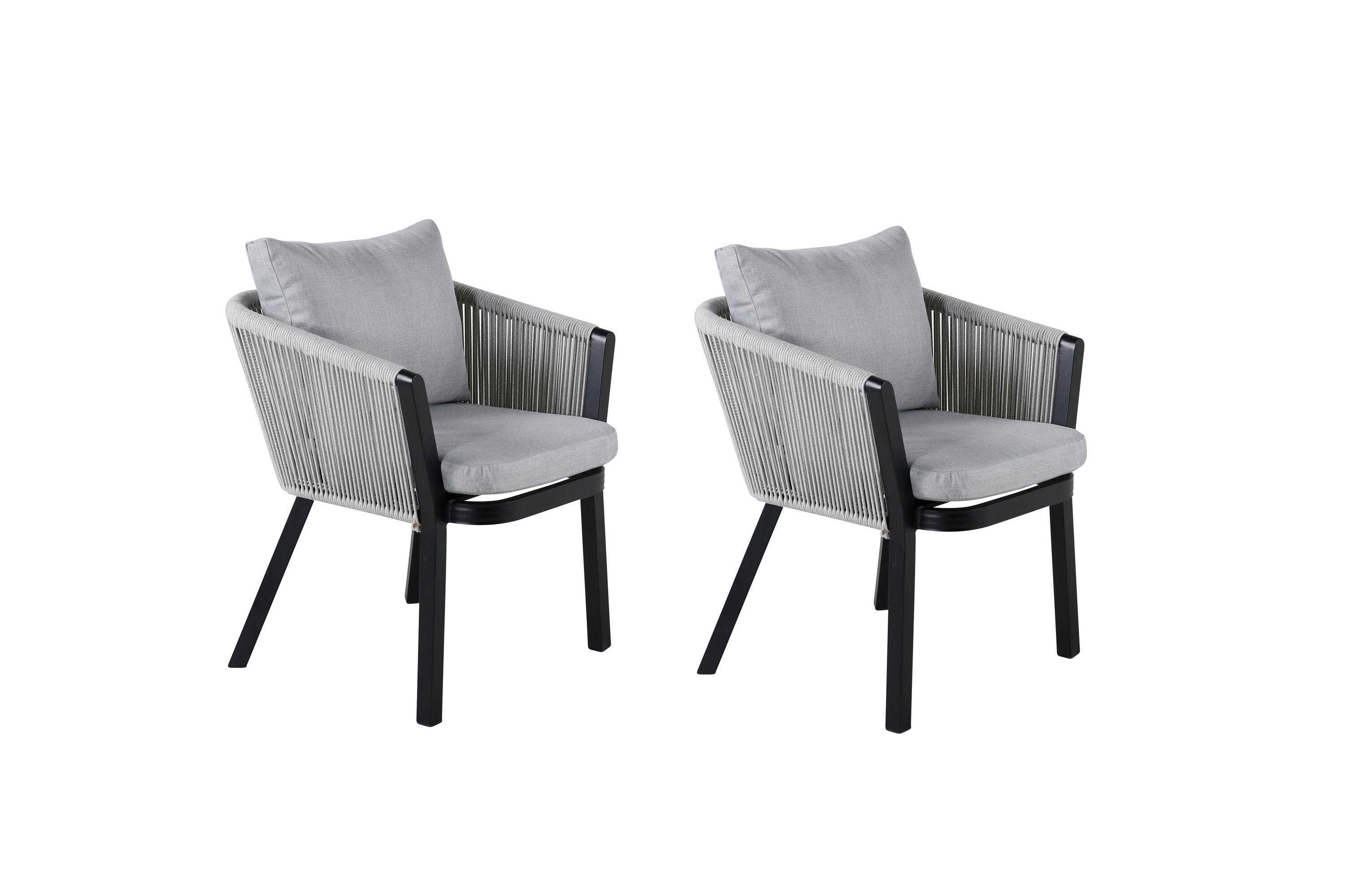 Ensemble de 2 chaises de jardin Myria en Métal/polyester