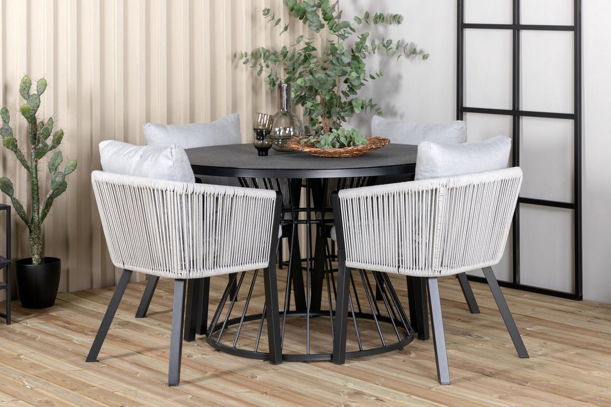 Ensemble de 2 chaises de jardin Myria en Métal/polyester